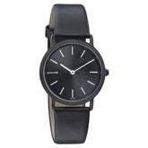 Sonata Women's Watch Analog Black Dial With Black Leather Strap, 87029NL02
